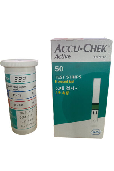 Choice مجموعة شرائط اختبار الجلوكوز ومشارط الدم من أكيو تشيك أكتيف (50 قطعة)