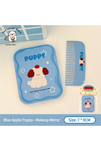 Choice C 1/4 Pcs Cute little mirror, girl's portable mini makeup mirror, fold...