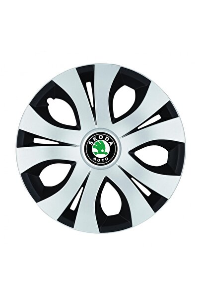 Autohelix MSA Set de 4 capace roți superioare gri-negre R16, compatibile cu S...