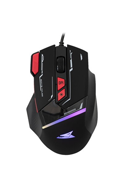 Baracuda Mouse gaming cu fir Manta, 12.800 DPI, 1.000Hz, 100IPS, 20G, Chipset...