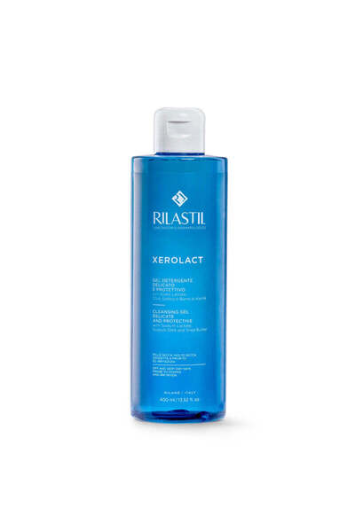 Rilastil Xerolact Delicate Facial Cleansing Gel with Sodium Lactate, DNA & Sh...