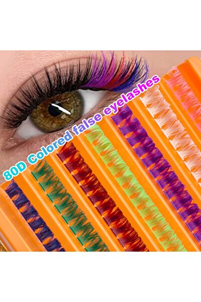 Choice 126Pcs 7-Color Mixed Eyelash Clusters Natural Wispy Individual Lashes ...