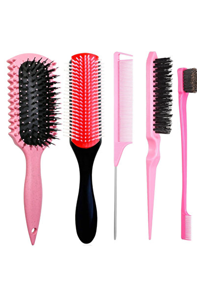 Choice فرشاة تحديد تجعيد الشعر الجديدة المكونة من 5 قطع، منتجات فرشاة الشعر ا...