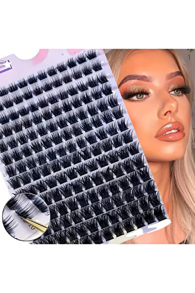 Choice 168 clusters of false eyelashes, 0.07 mm D-shaped curl, 9-16 mm mixed ...