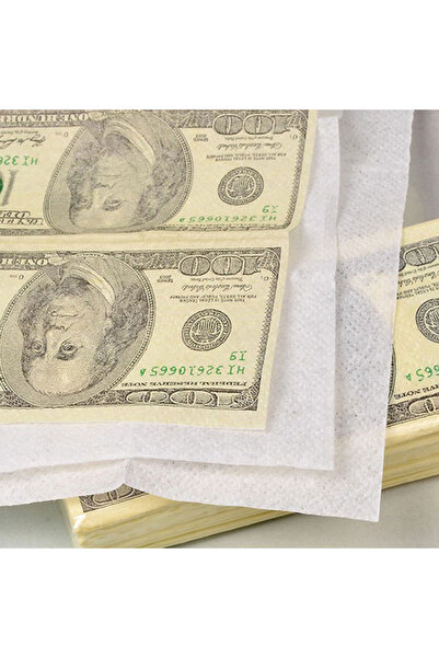 Choice مجموعة من 10 قطع مناديل ورقية إبداعية على شكل 100 دولار، مقاس واحد، مس...
