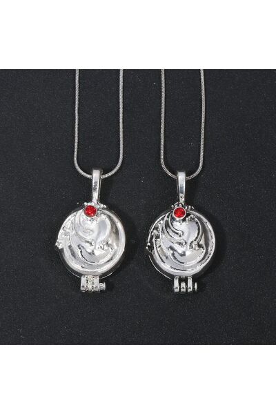 Choice طقم قلادة يوميات مصاص الدماء، إيلينا جيلبرت، قلادة زهرة الفيربين، صورة...