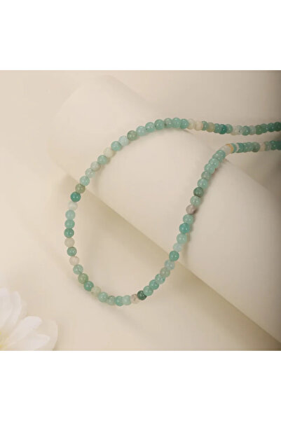 Choice S2-921-Amazonite 1PC 4mm natural amazonite stone beaded necklace for w...