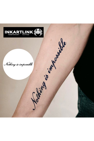 Choice وشم مؤقت IN-E406 "لا شيء مستحيل"، يدوم حتى 15 يومًا، بتقنية جديدة سحري...