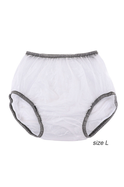Choice1 SIZE L 1pc PVC Adult diaper cover Elastic Waist plastic shorts for El...