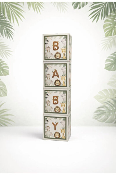 Öztürkpartievi صندوق بالونات زخرفي للأطفال من سفاري