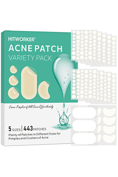 Choice 443 قطعة من لصقات هيدروكولويد لعلاج حب الشباب، مع خلاصة تنظيف الوجه، م...