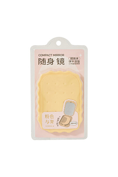 Choice S 2 Adorable Cookie Folding Mirror Mini Portable Pink/Yellow Makeup Mi...