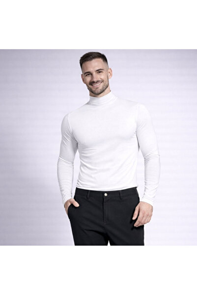 Asimetrix Store Men's white turtleneck