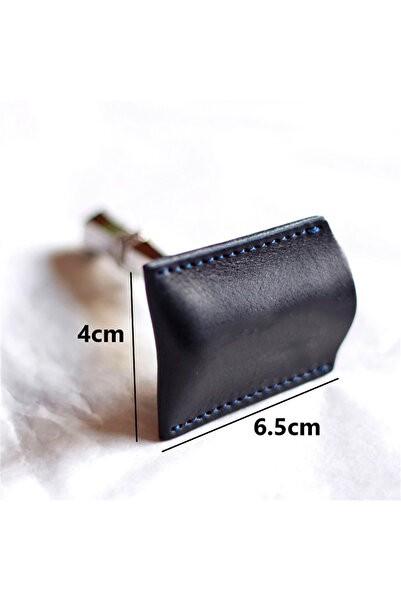Choice Black Hot！1PC Double Edge Safety Razor Head Sleeve Protective Case Lea...