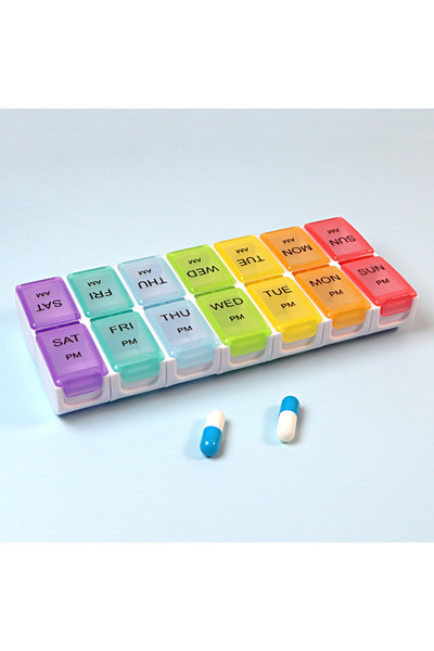 choice2 علبة تنظيم الأدوية الأسبوعية المحمولة القابلة للفصل رقم 1 للسفر، تكفي...