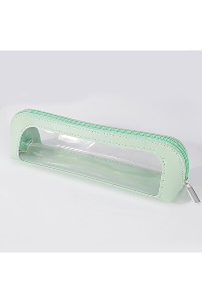 Choice green Small Clear Makeup Bag, PU Leather Travel Makeup Brush Case Port...