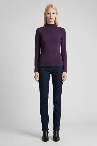 Rays 8312A Shoulder Tie Blouse Plum