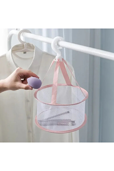 Choice حقيبة تخزين فرش المكياج الوردية، إسفنجة بودرة للاستخدام المنزلي، حقيبة...