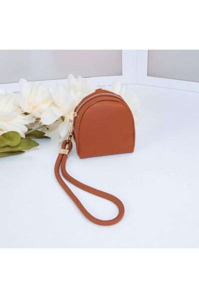 Choice Coffee Mini Backpack Keychain Wrist Keychain Cute Cosmetic Bag PU Leat...