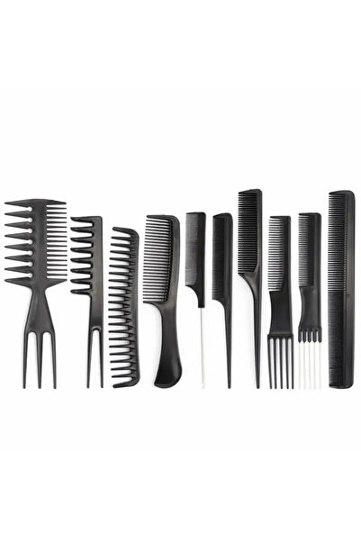 Choice black 10pcs/lot Black Makeup Comb Set Styling Hairdressing Comb Barber...