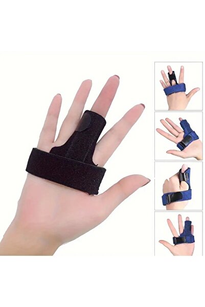 Choice1 جبيرة إصبع سوداء، دعامة إصبع قابلة للتعديل، مع حزام تثبيت لتخفيف ألم ...