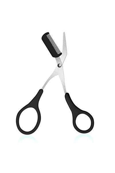 choice2 مقص تشذيب الحواجب قطعة واحدة - أسود، مقص حواجب من الفولاذ المقاوم للص...