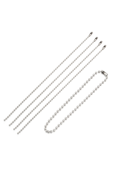 Choice 100 قطعة من سلاسل خرز الروديوم الكروية، مقاس 1.5 مم × 12 سم، بأطوال 8/...