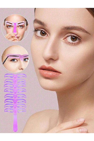 Choice 8Pcs-Purple 8Pcs Reusable Eyebrow Stencils,Eyebrow Shaping Kit,Eyebrow...