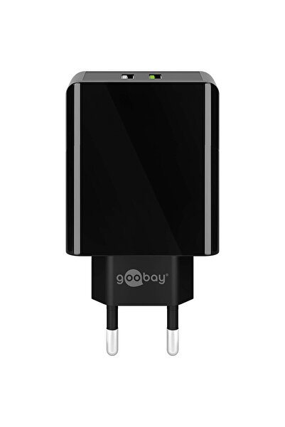 goobay USB 2 porturi 28W USB-A / QC3.0 negru - 44956