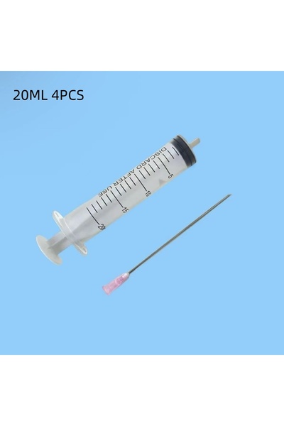 Choice أربع محاقن لإعادة تعبئة حبر الطابعة بسعة 20 مل مع إبرة طويلة، متوفرة ب...