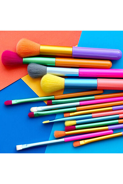 Choice مجموعة فرش مكياج ملونة مكونة من 15 قطعة: كريم أساس، كونتور، أحمر خدود،...