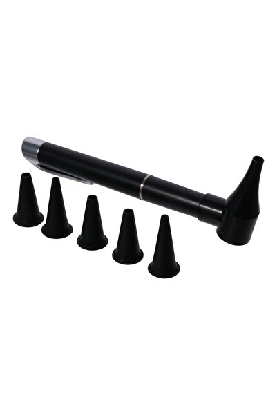 Choice طقم تشخيص الأذن المصغر الأسود، 5 منظار، عدسة مكبرة، ضوء LED، مصباح يدو...