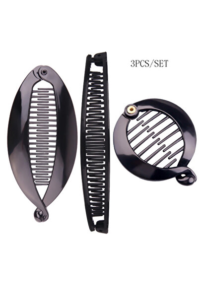 Choice 3 قطع من مشابك الشعر على شكل سمكة / مشبك شعر على شكل موزة لتثبيت ذيل ا...