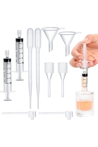 Choice مجموعة ملحقات عطرية بلاستيكية فضية مكونة من 10 قطع، أداة نقل موزع عطر ...