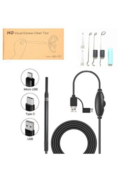 Choice كاميرا صغيرة متعددة المنافذ USB عالية الدقة، ملعقة إلكترونية لتنظيف ال...