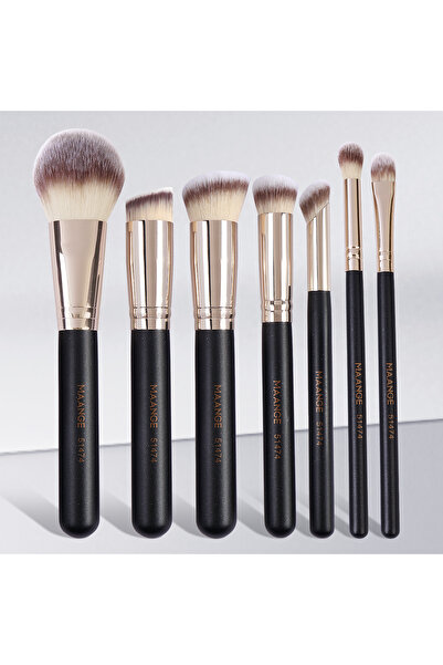 Choice مجموعة فرش مكياج احترافية من المشمش من MAANGE، 7 قطع، لكريم الأساس، ال...