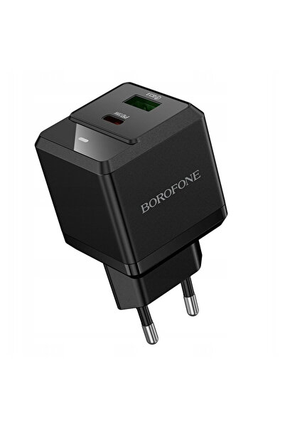 Borofone USB + Type-C, PD20W, QC3.0, 5V/3A - Intenso (BN19) - Negru