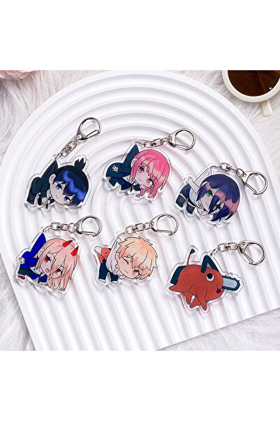 bilibili 5 cm 7 1/6PCS Anime Chainsaw Man Acrylic Keychain Cartoon Bag Charms...