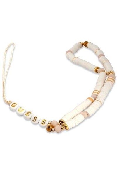 Guess pendant GUSTPEAW Phone Strap white/white Heishi Beads