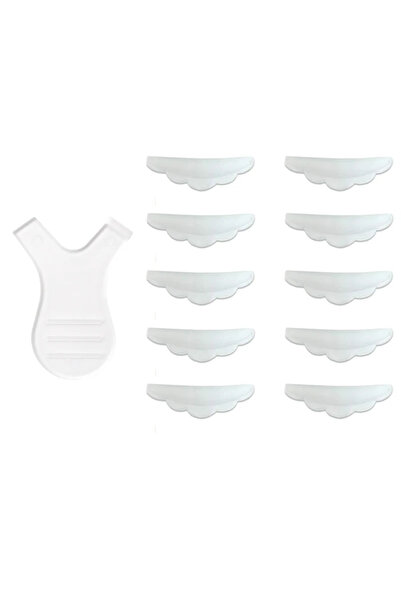 Choice JMD-5PCS-White 5Pairs Silicone Eyelash Perm Pad Y Eyelash Brush 3D Eye...