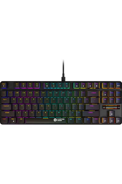 CANYON Cometstrike TKL GK-50 Rainbow LED USB Negru