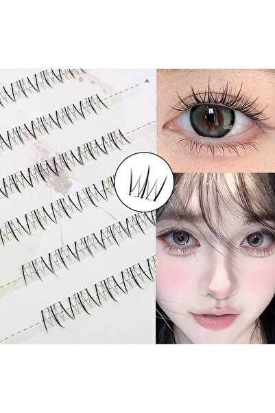 Choice 6mm 0.07mm C Glue-Free Lashes New Self-adhesive Lower False Eyelashes ...