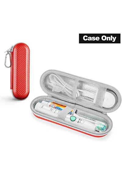 Choice علبة سفر حمراء اللون لفرشاة الأسنان الكهربائية، قطعة واحدة، متوافقة مع...