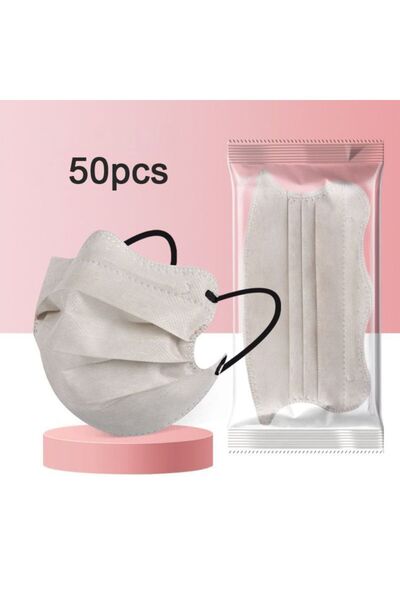 Choice grey 50pcs V-face Disposable Face Mask Health Care Butterfly Shaped De...