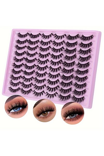 Choice 30 زوجًا من الرموش الصناعية الفاخرة والكثيفة بتقنية 5D، مقاس 18 مم، با...