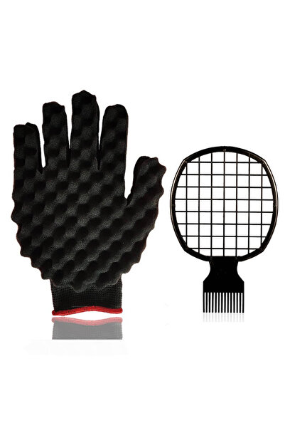 Choice مجموعة من قطعتين من مشط القفازات، فرشاة شعر سحرية مزدوجة الجوانب، فرشا...