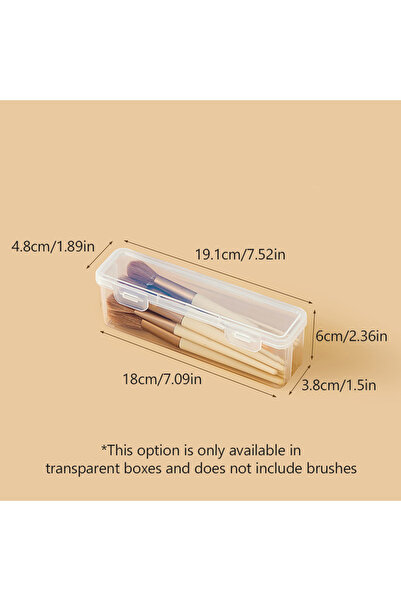 Choice علبة تخزين فرش مكياج محمولة للسفر، قطعة واحدة، بغطاء شفاف صغير لحماية ...