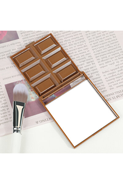 Choice light brown Creative Decorative Chocolate Mirror Square Kawaii Portabl...