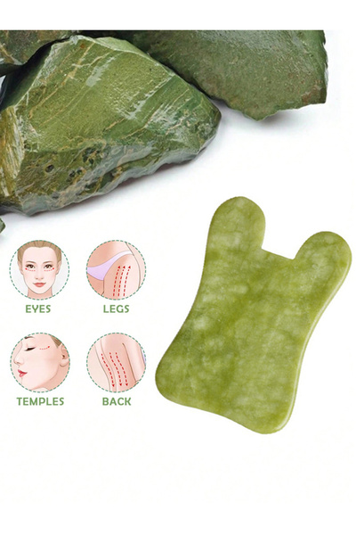 Choice لوح تدليك غوا شا من حجر اليشم الطبيعي الأخضر، أداة تدليك الوجه، سبا غو...