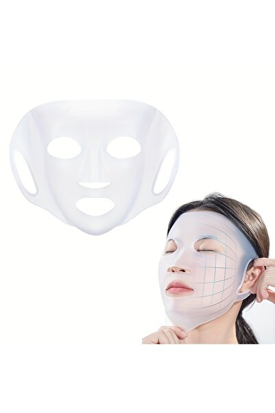 Choice قناع سيليكون أبيض قطعة واحدة - قناع ثلاثي الأبعاد للأذن، مانع للانزلاق...